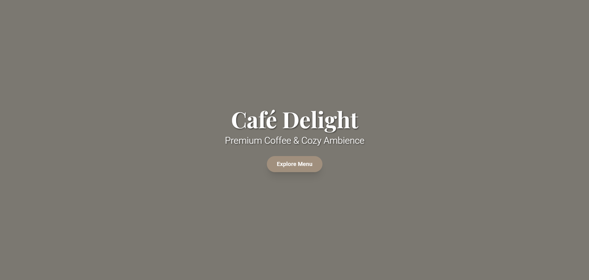 Cafe Web Sitesi