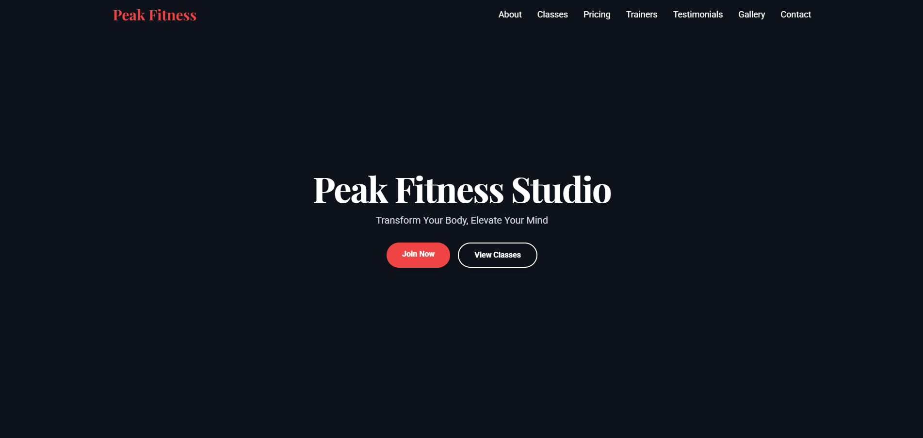 Gym Web Sitesi