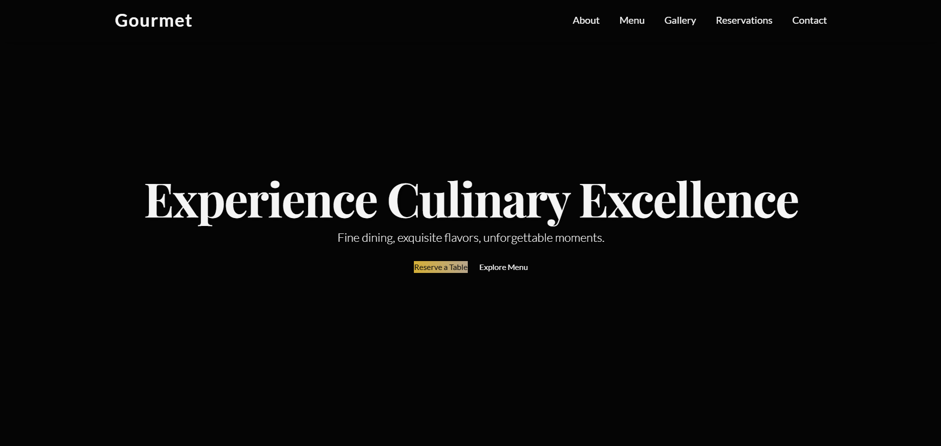 Restaurant Web Sitesi